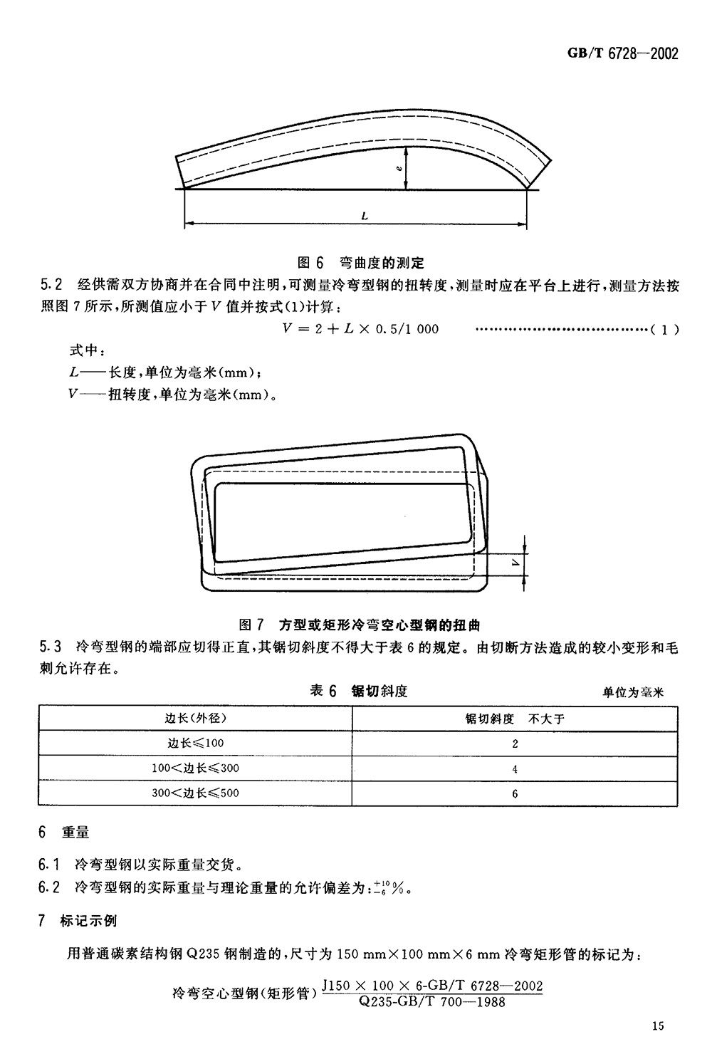 结构用冷弯空心型钢 国标 GBT 6728-2002 代替GBT 6728-19860017